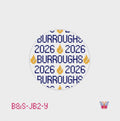 PREORDER: Burroughs Flame Custom Class Year - 18 mesh 4” Round